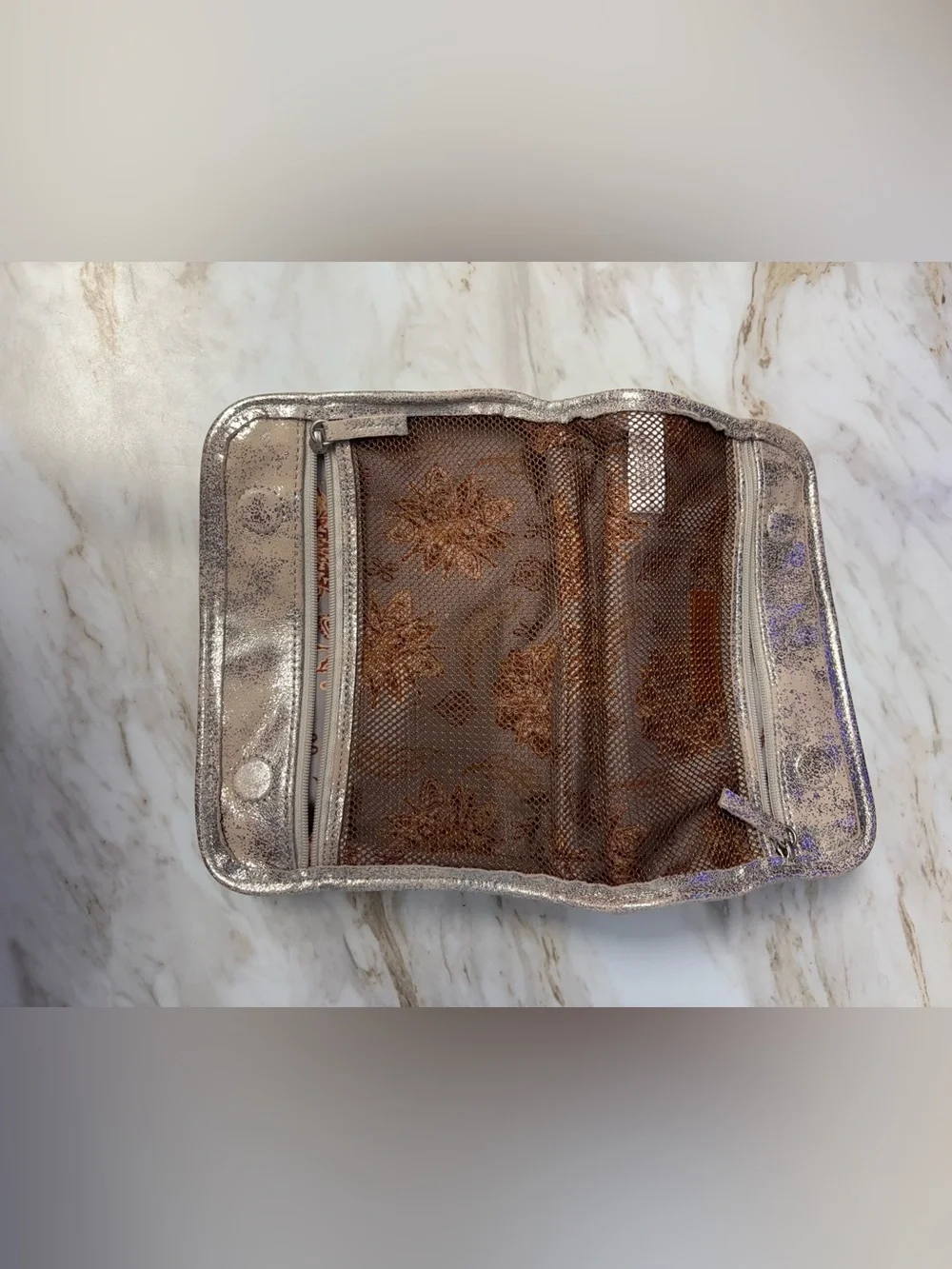 Hobo Metallic Taupe Cosmetic Pouch